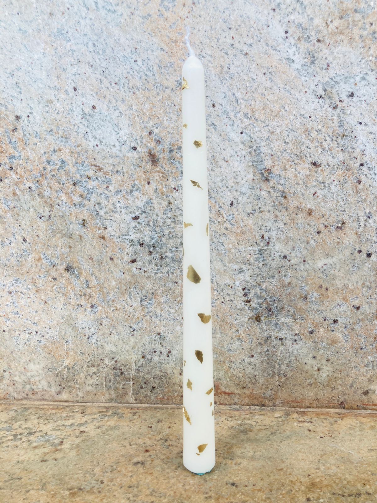 Purity – Trio of White & Gold Foil Taper Candles